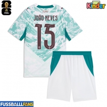 Portugal Joao Neves #15 Auswärts Trikotsatz Kinder WM 2026 Kurzarm (+ Kurze Hosen)